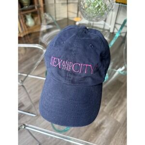 RARE Vintage Sex And The City HBO Promo Hat Cap Navy Pink Head Shots Adjustable